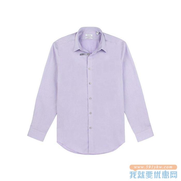 职场必备！Calvin Klein卡文克莱 男士修身版免烫长袖衬衫