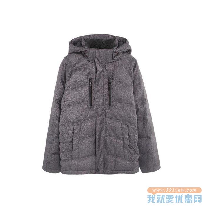 轻便保暖！Hawke & Co 帽子可脱卸男士休闲羽绒衣