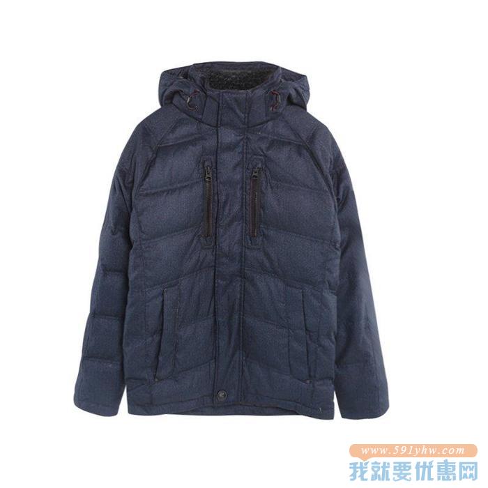 轻便保暖！Hawke & Co 帽子可脱卸男士休闲羽绒衣