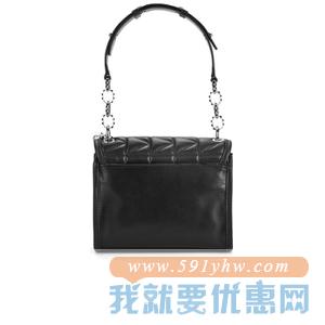 【闪促】Karl Lagerfeld 菱格纹 肩带手提两用 黑色迷你小包