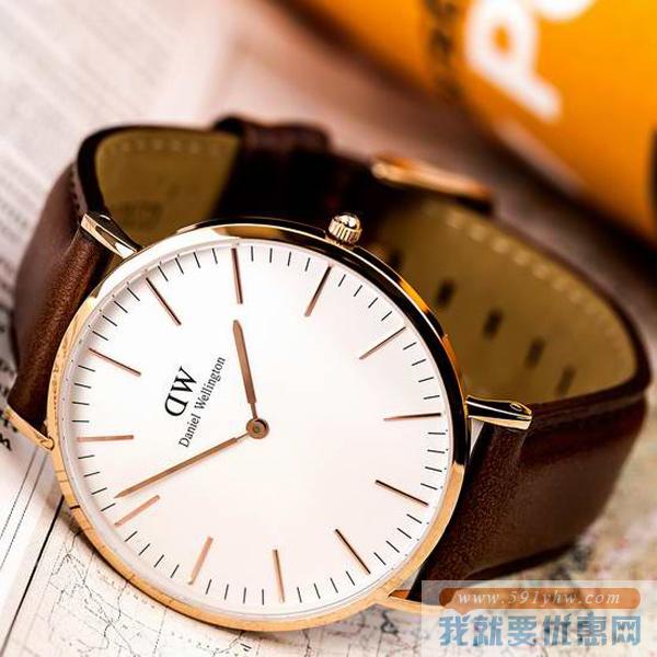 美境免邮！Daniel Wellington 0511DW 中性石英腕表