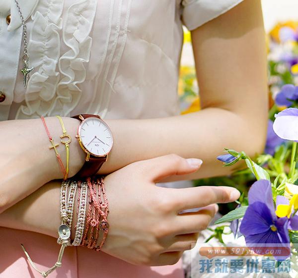 美境免邮！Daniel Wellington 0511DW 中性石英腕表