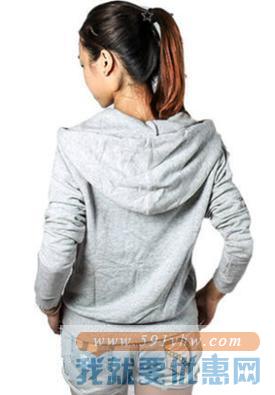 运动休闲！耐克女款印花拉链帽衫运动夹克642736