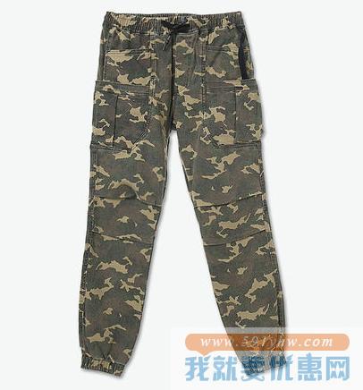 迷彩有型！FURY ANIMALS 抽绳迷彩束脚裤