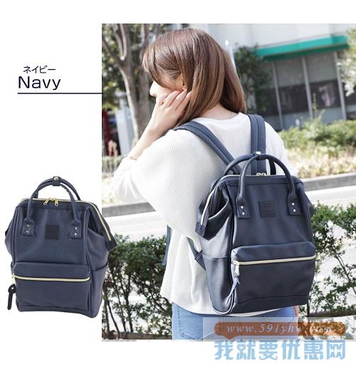 新款！anello 皮革版双肩包 中号