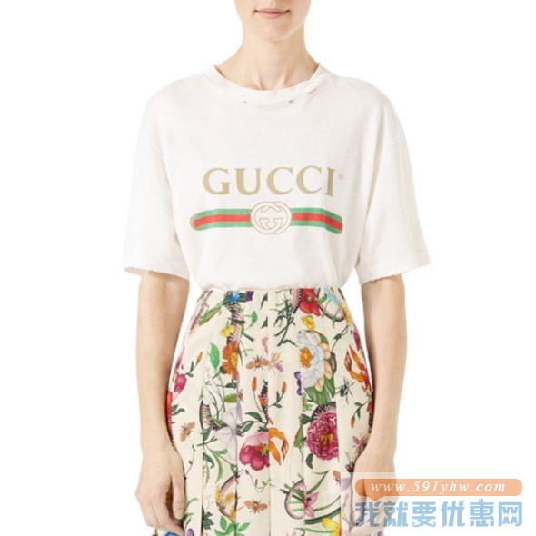 Gucci 印花棉质T恤