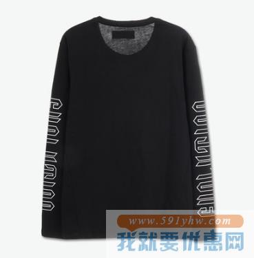 纯棉舒适！KOYO 字母印花双拉链卫衣