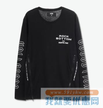 纯棉舒适！KOYO 字母印花双拉链卫衣