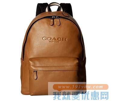 Coach 蔻驰 男士真皮双肩包 