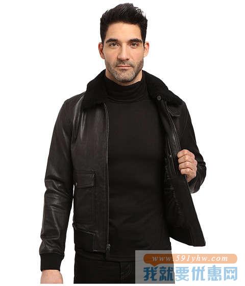 COACH 寇驰 Shearling Collar Bomber 男士山羊皮夹克
