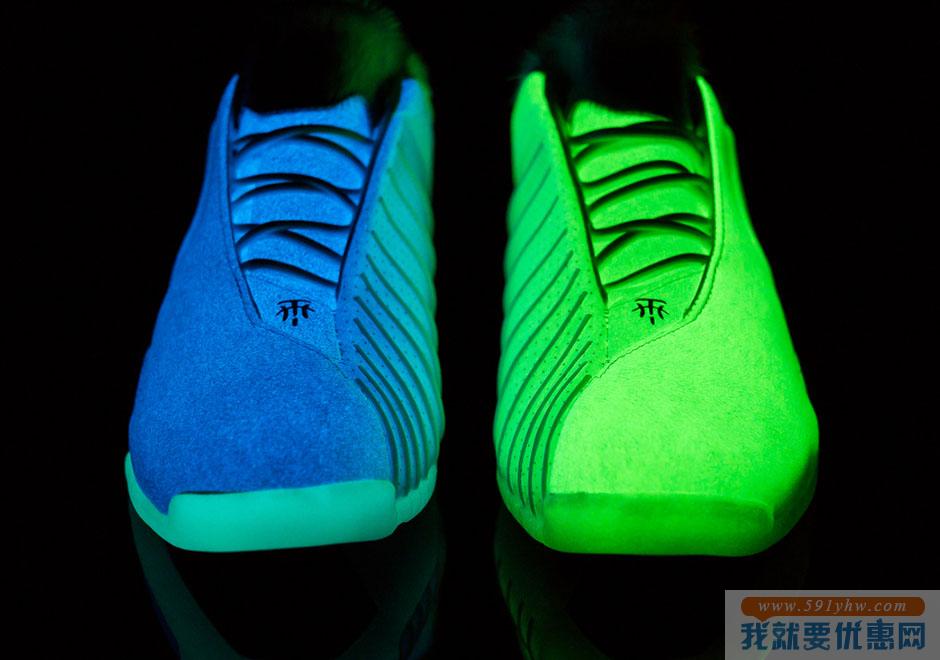 $79.99 ADIDAS T-MAC 3 复刻男士篮球鞋 绿色夜光面