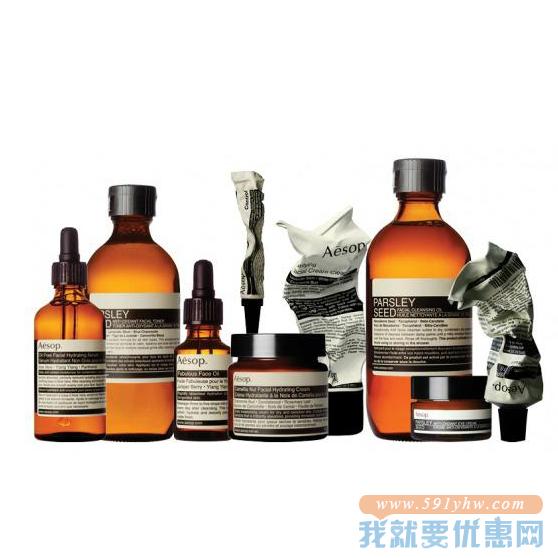 Mankind 优惠：Aesop伊索护肤品全线85折特惠 英淘 优惠码：CHEMISTRY