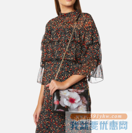 折合420.75元 Ted Baker LILITHA 女士印花单肩包