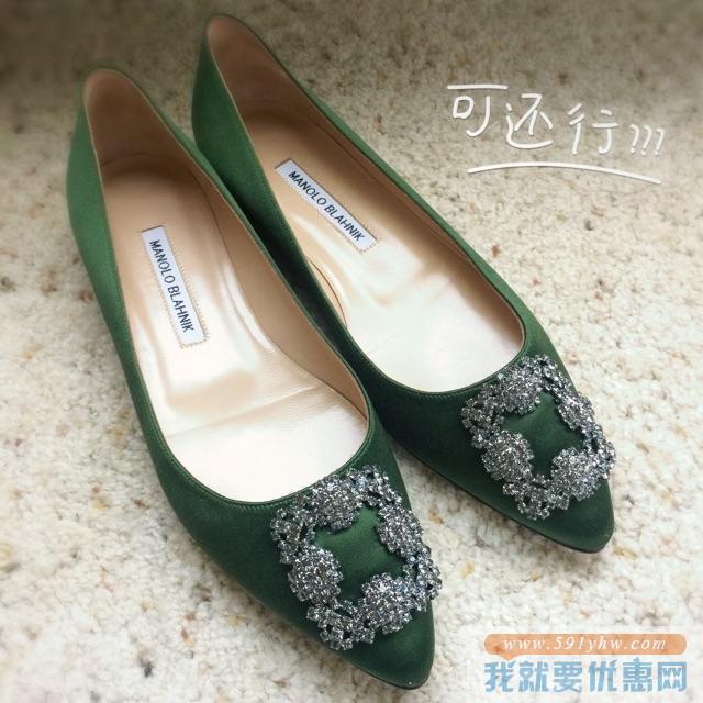 9折无税 包邮 Manolo Blahnik美鞋热卖，Hangisi钻扣新款新色都有