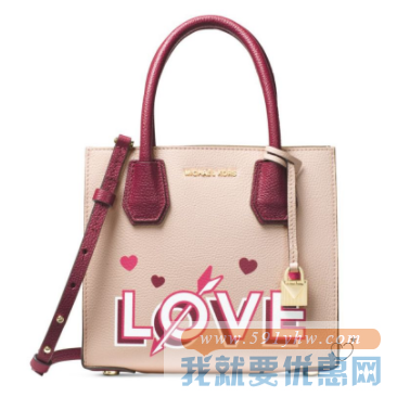 MICHAEL KORS 迈克·科尔斯 情人节限量款邮差包 中号 $173.6，包直邮约1101元