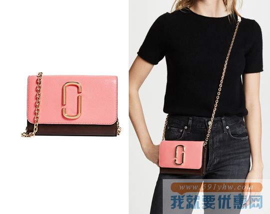 MARC JACOBS Snapshot 拼色纹理皮革单肩包 5折 直邮中国 USD$132.5(￥822)