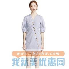 Tibi 不对称衬衣式连衣裙