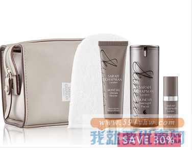 ￥356.12 Sarah Chapman夜间修护4件套 FU限定版（焕肤油15ml+洁面乳30ml+精华液5ml)