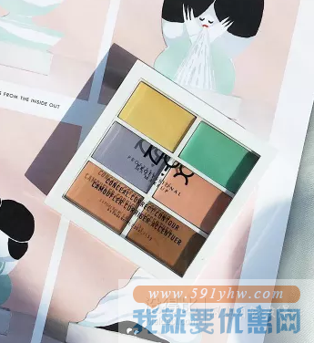 ￥87.41 凑单！NYX Professional Makeup 6色修容遮瑕盘