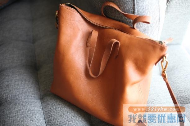 Madewell全线75折，女士真皮带拉链托特包 7.5折 直邮中国 USD$141(￥874)