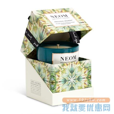 英国皇室御用香氛，Neom 珍贵时刻圣诞香氛蜡烛 单芯 185g 6折 直邮中国 GBP￥19.2(￥180)