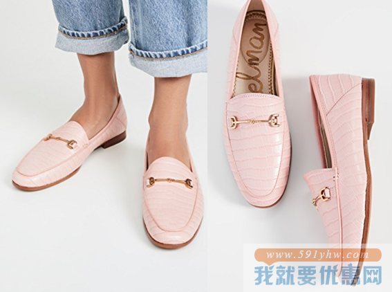 尺码全！Sam Edelman Loraine 粉色鳄鱼纹乐福鞋 7折 直邮中国 USD$98(￥608)