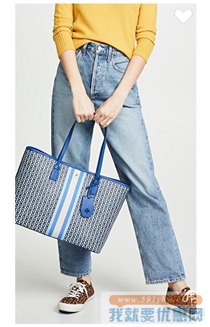Tory Burch Gemini Link 蓝色帆布手袋