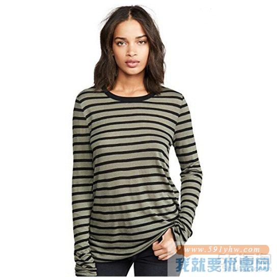 alexanderwang.t 条纹竹节纱长袖上衣