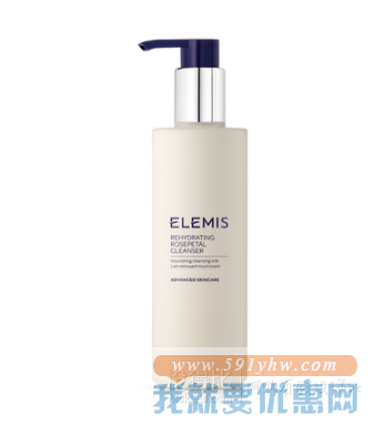 折合113.93元 现货1！ELEMIS 艾丽美 玫瑰花瓣保湿洁面乳 200ml