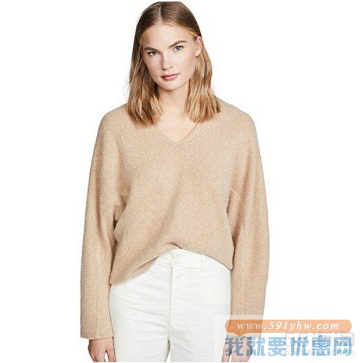 Vince V 领开司米羊绒蝙蝠毛衣