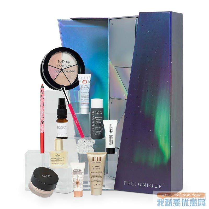 Feelunique 美妆护肤圣诞12件套装 ￡31.5（约288元）