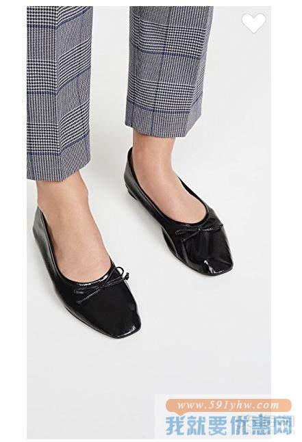 Schutz Arissa 女款黑色漆皮平底鞋