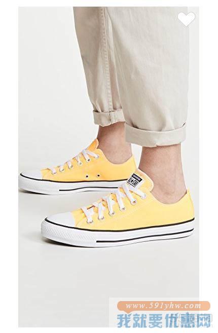 Converse Chuck Taylor All Star 黄色帆布鞋 $55（约374元）