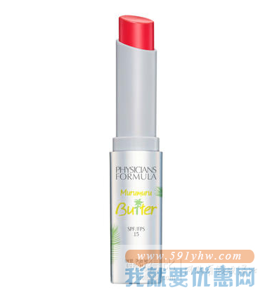 折合37.52元 Physicians Formula Murumuru 黄油亮泽润唇膏SPF15 3.4g Samba Red