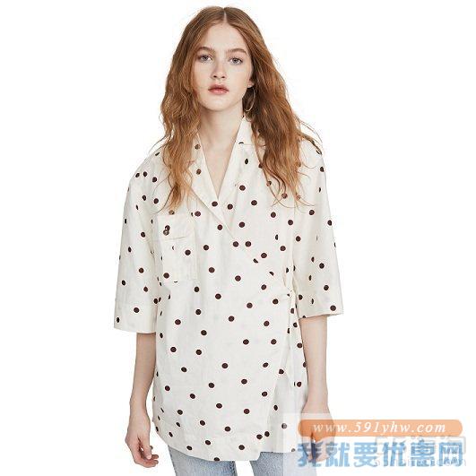 GANNI 波点图案长款衬衫