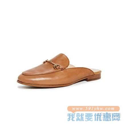 Sam Edelman Linnie 棕色真皮穆勒鞋