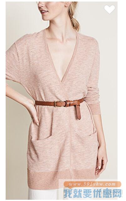 Madewell 经典棕色真皮细腰带