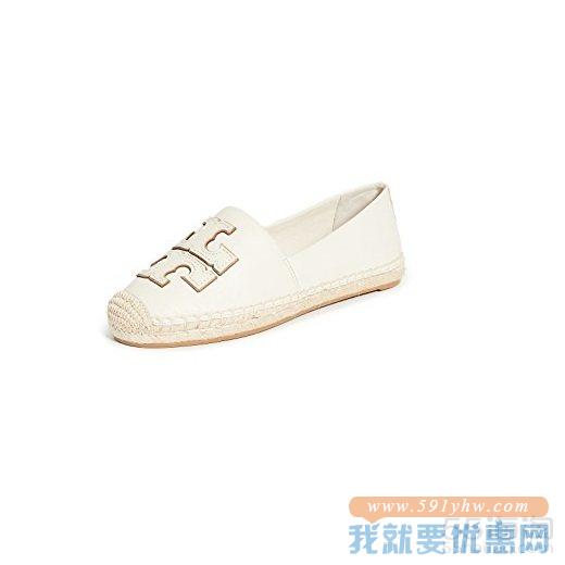 Tory Burch Ines 编织底坡跟绑带凉鞋