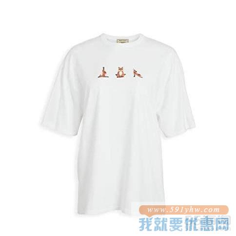 Maison Kitsune 瑜伽狐狸印花T 恤