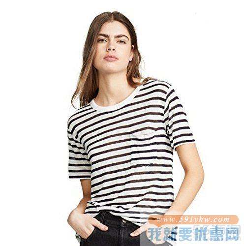 alexanderwang.t 经典条纹竹节纹针织 T 恤