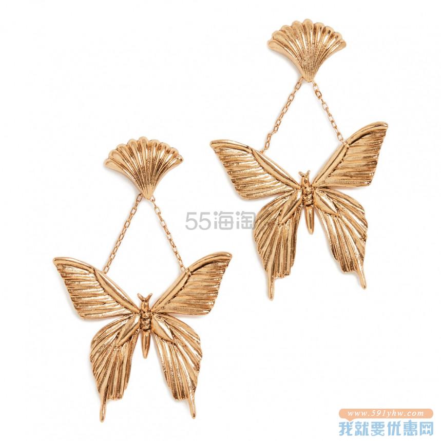 Oscar de la Renta 燕尾蝴蝶耳环