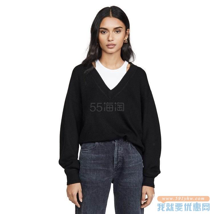 alexanderwang.t V 领双层毛衣