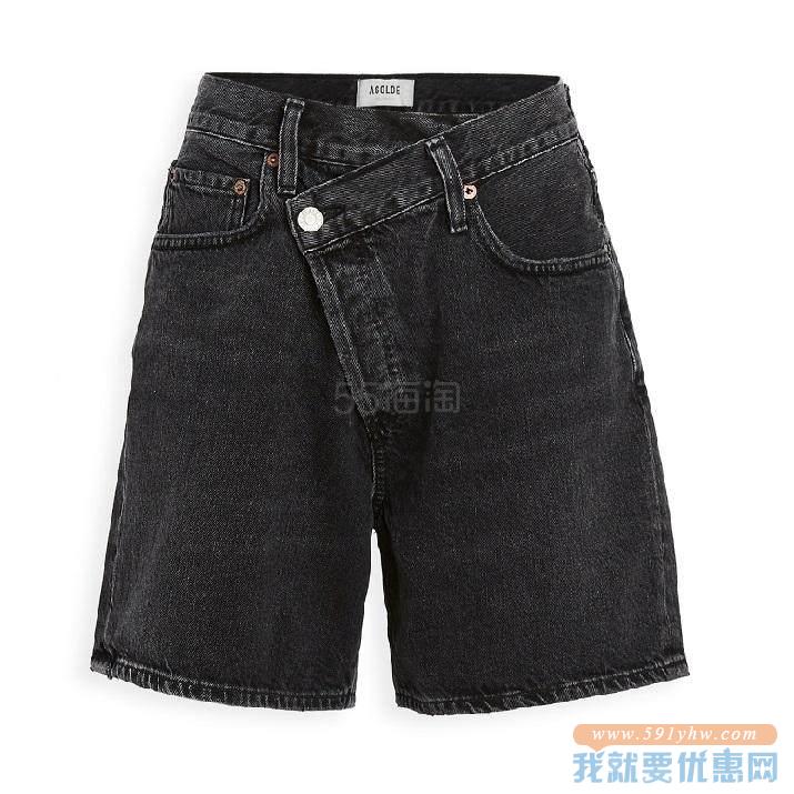AGOLDE Crisscross Upsized 黑色牛仔短裤