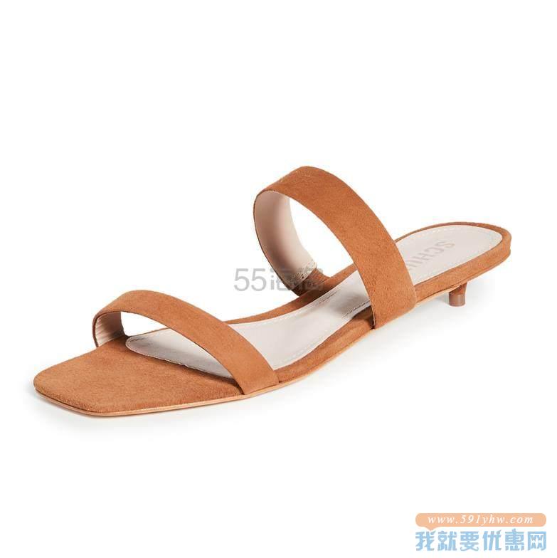 Schutz Heidi 棕色凉拖鞋