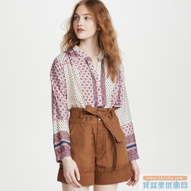 US$106免费直邮中国！XIRENA Kora 波希米亚风印花衬衫  shopbop烧包网4折好价