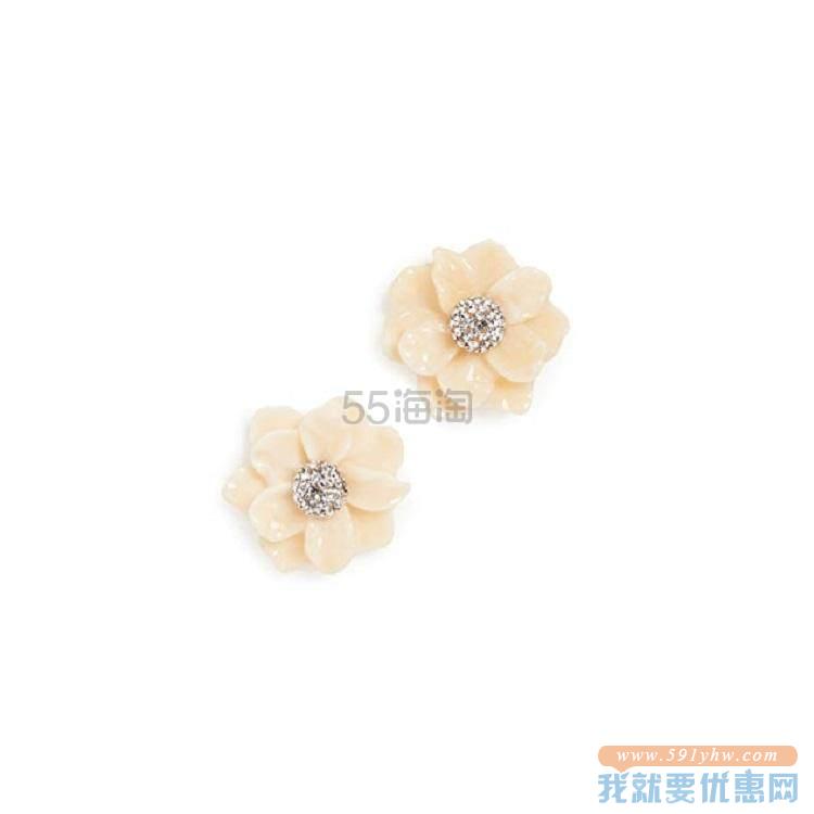 【3.7折】Lele Sadoughi Gardenia 花卉耳钉