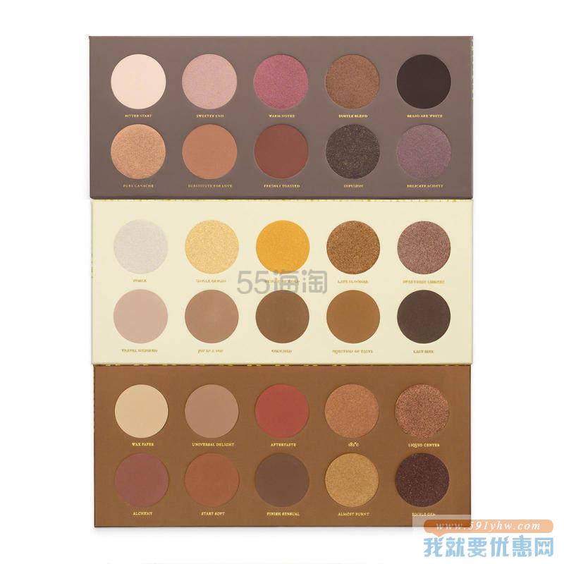 【6折+含税】ZOEVA 焦糖南瓜可可长相思十色眼影盘三件套装 ￡34.8（约303元）