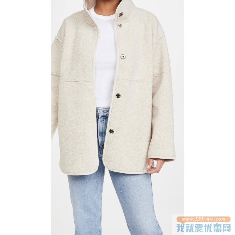 US$214.40美国直邮【黑五】Velvet Albany 仿羊羔绒大衣 需用8折码（￥1410.34元）！免费直邮可阳光清关