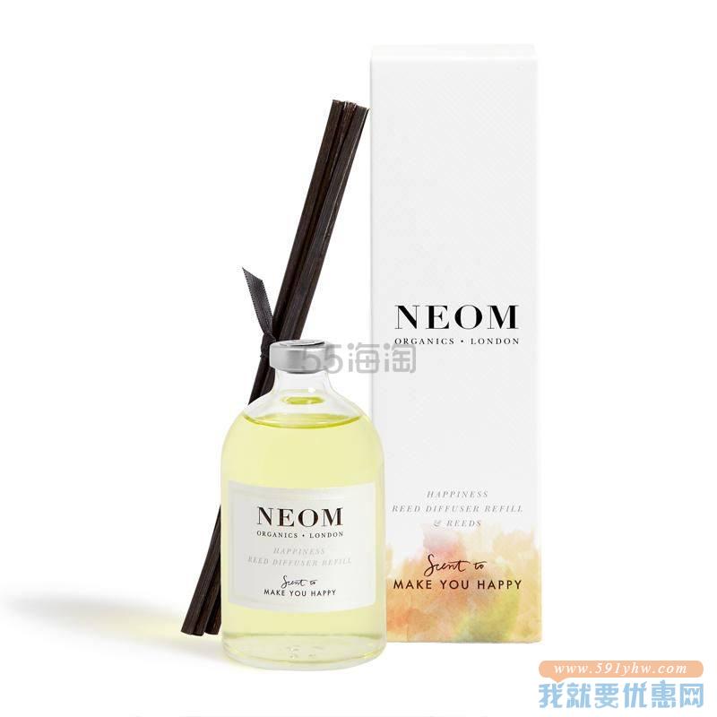 【7.5折+含税】Neom 幸福愉悦橙花含羞草藤条香薰 替换装