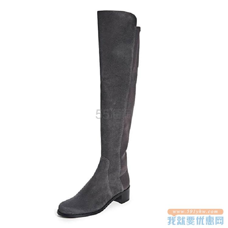 【4.5折】Stuart Weitzman Reserve 弹性绒面革过膝靴